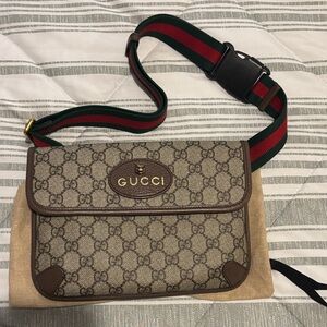 Gucci Beige and Brown Belt Bag